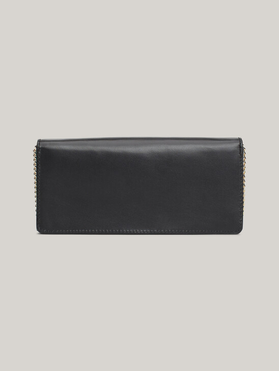 Chain Strap Leather Clutch