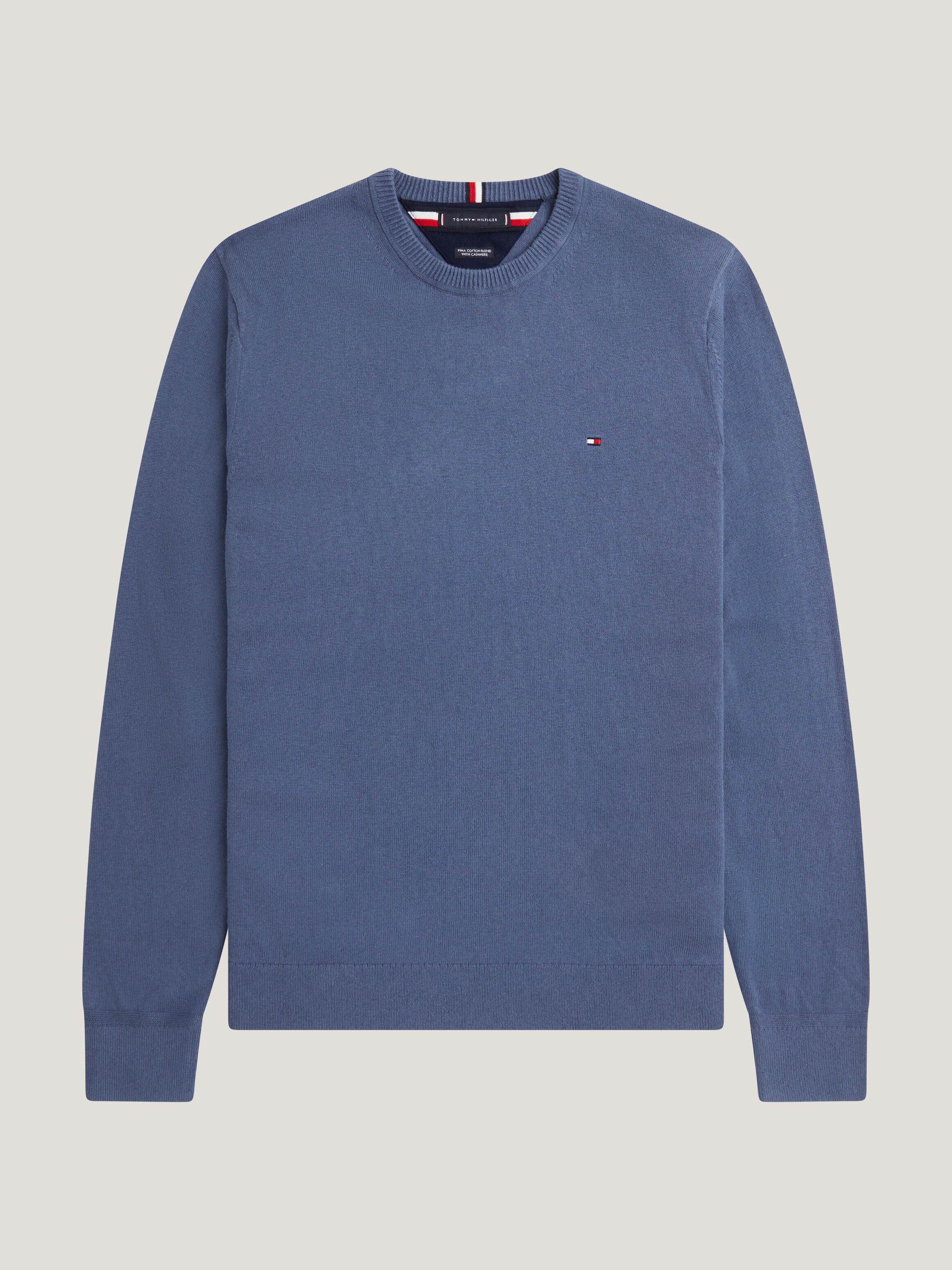 Organic Pima Cotton Cashmere Sweater blue Tommy Hilfiger Taiwan