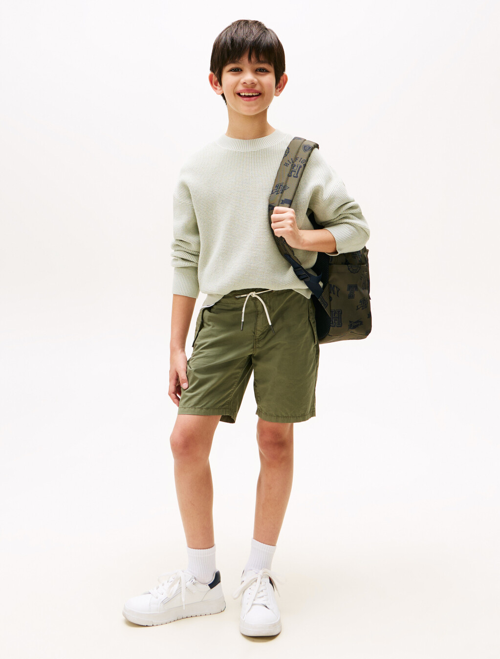 Boys Parachute Short, Battle Green, hi-res