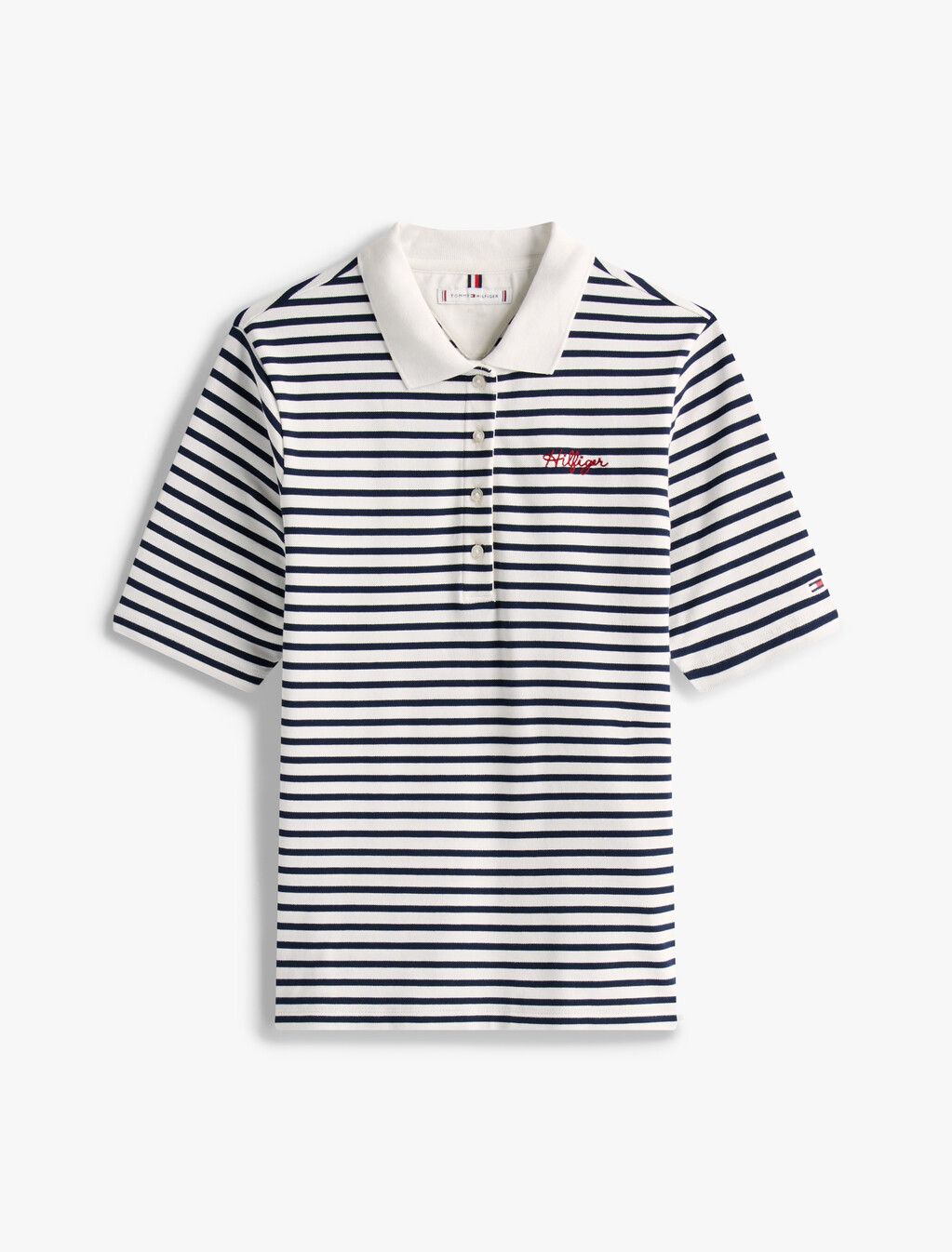 SCRPT RG FT S/S PLIvry Ptl/ Drk N, Ivory Petal/ Dark N Navy Placed Stp, hi-res