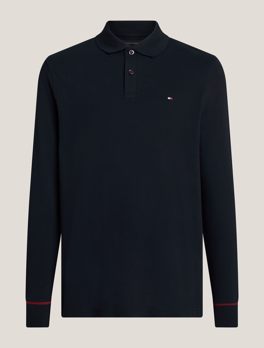 Logo Placket Long Sleeve Polo, Desert Sky, hi-res