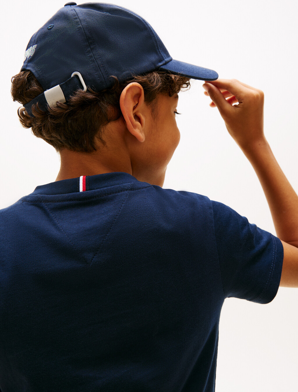 Logo Crew Neck Jersey T-Shirt, Dark Night Navy, hi-res