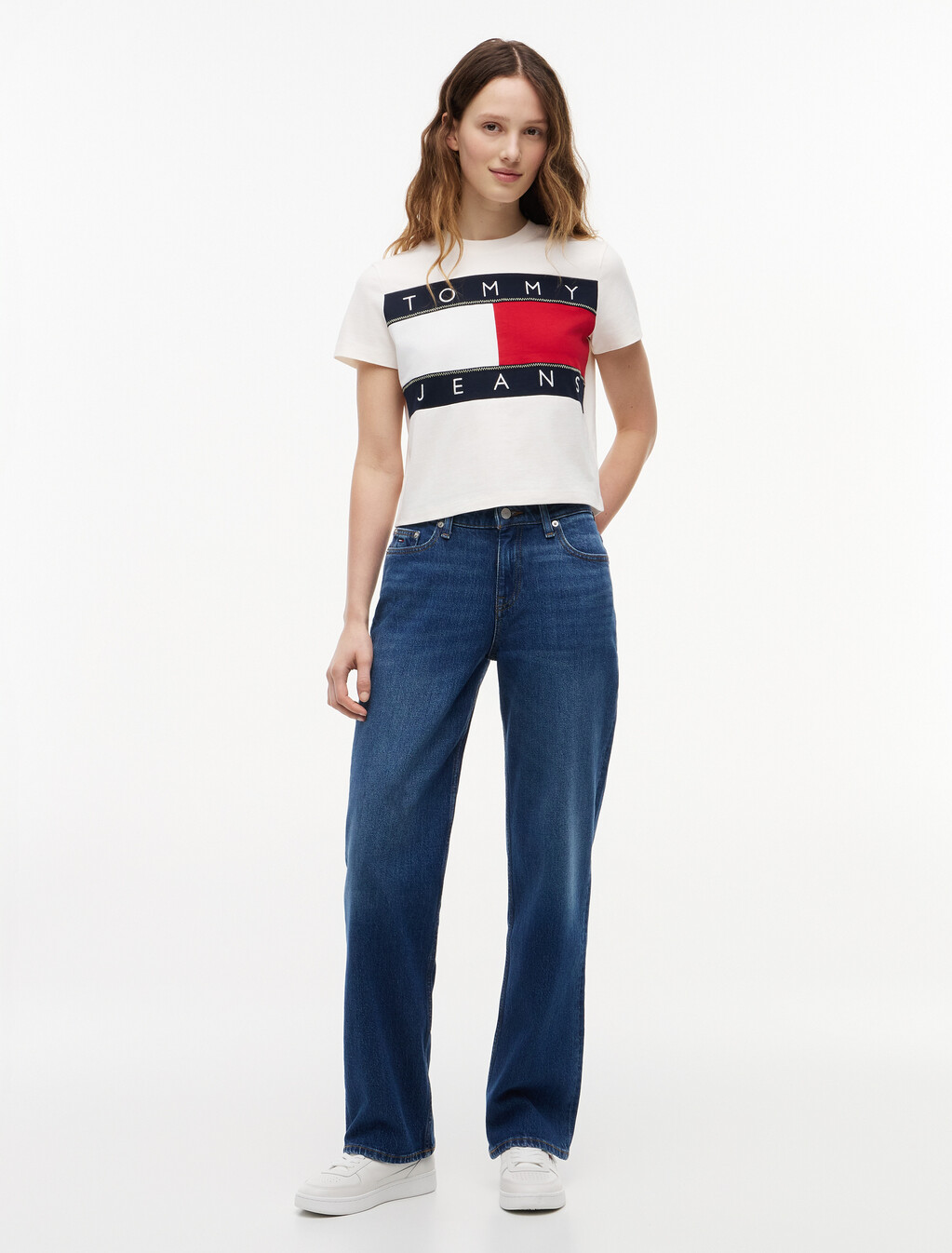 Tommy 旗幟 T 恤, Ancient White, hi-res