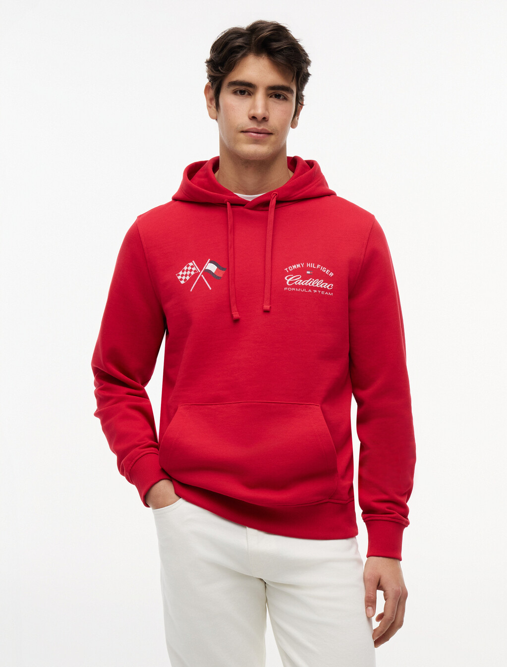 TH x Cadillac Formula 1&reg; Team Back Graphic Hoody, Red, hi-res