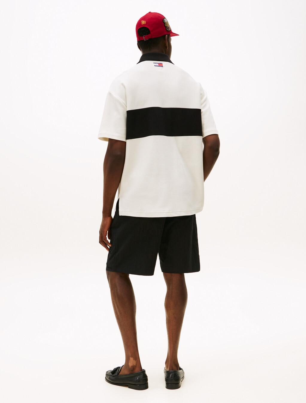 APXGP 系列寬版標誌 Polo 衫, Ivory/Black, hi-res