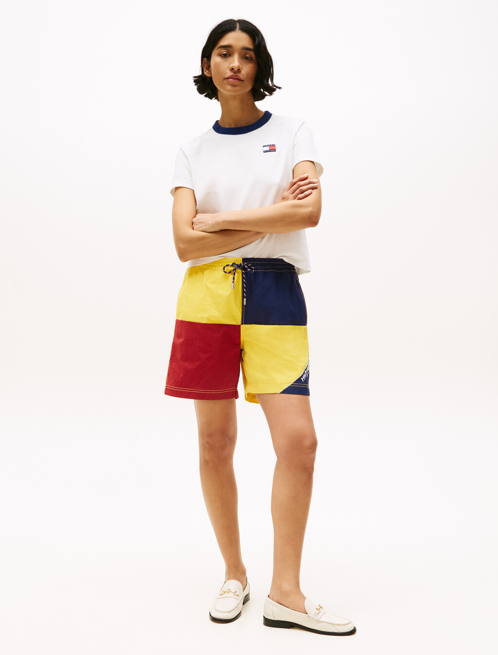 Hilfiger Sailing 航海風拼色短褲, Soft Sunflower / Multi, hi-res