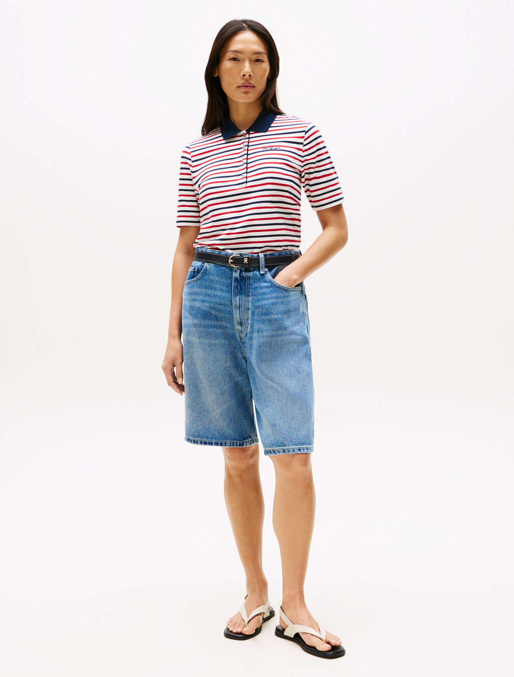 Script Logo Stripe Regular Polo, Breton Stp/ Multi Color, hi-res