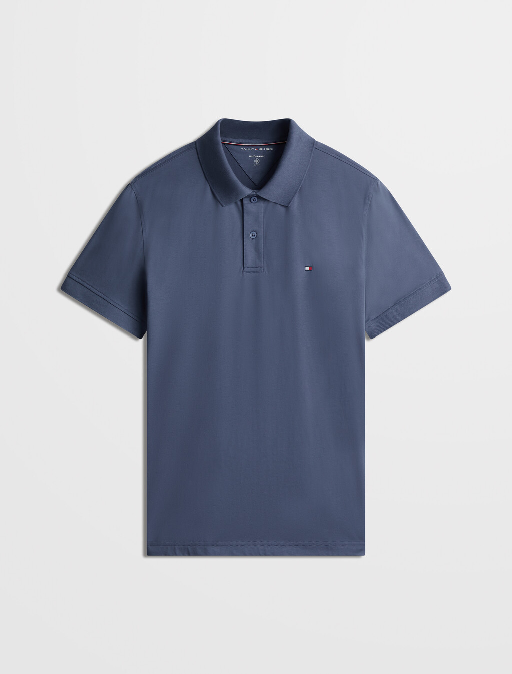 涼感絲質混紡 Polo 衫, Faded Indigo, hi-res