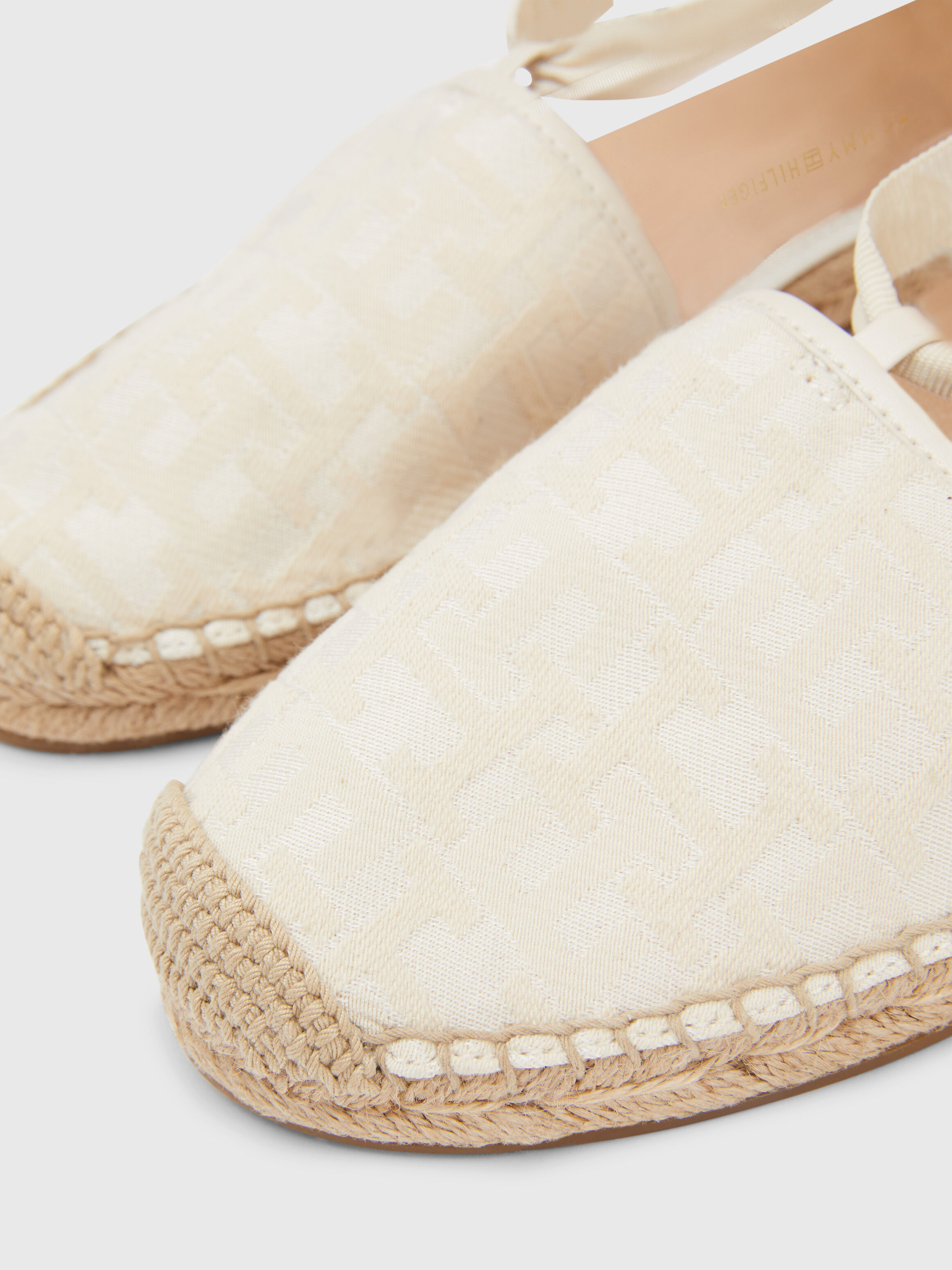 TH Monogram Ankle Strap Espadrilles natural Tommy Hilfiger Taiwan