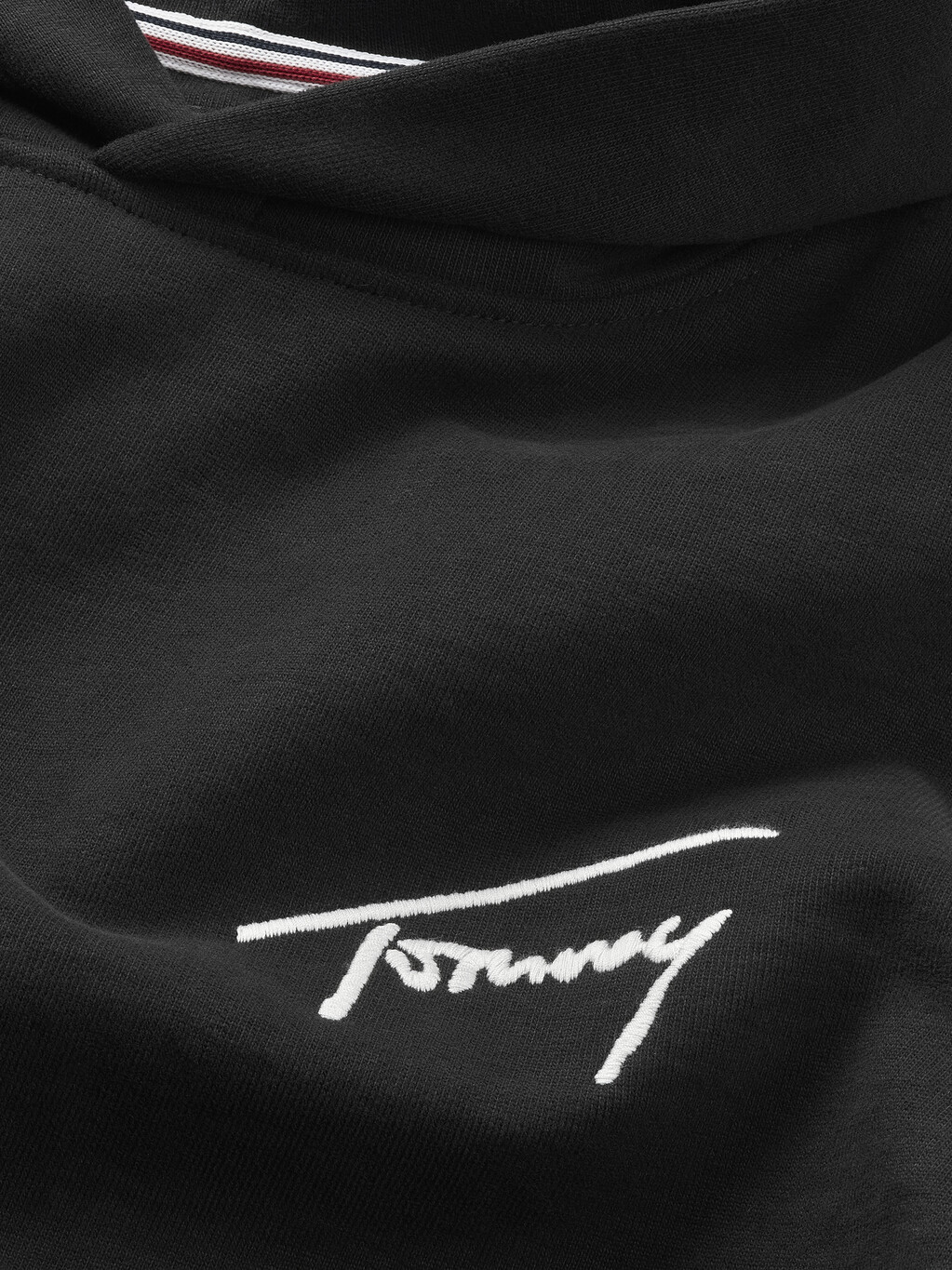 Signature Logo Relaxed Hoody, Black, hi-res