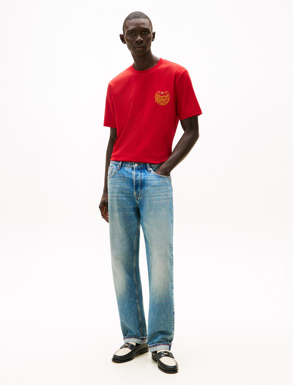 雙針織 T 恤, Arizona Red, hi-res