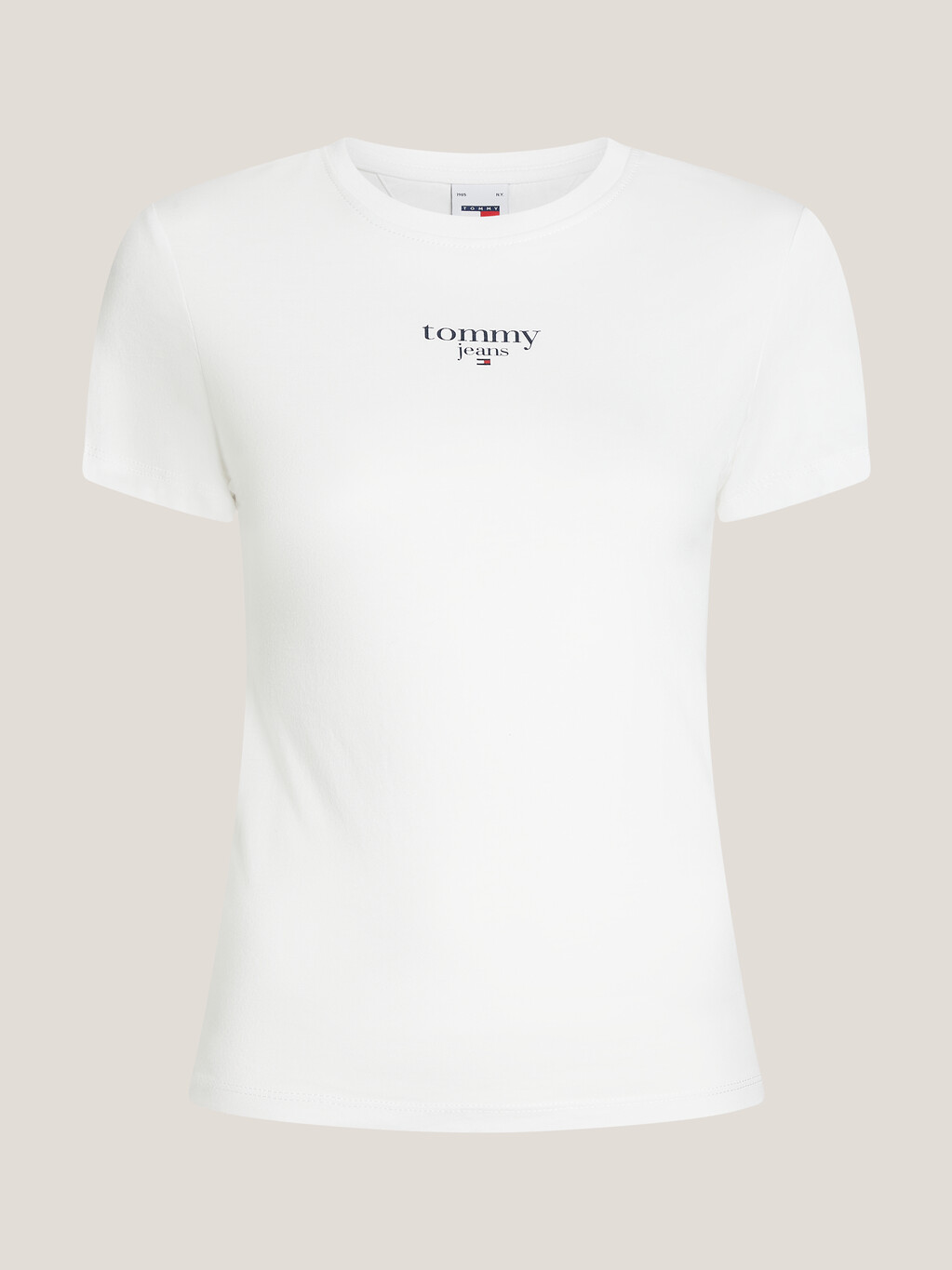 Essential Logo Slim T-Shirt, White, hi-res