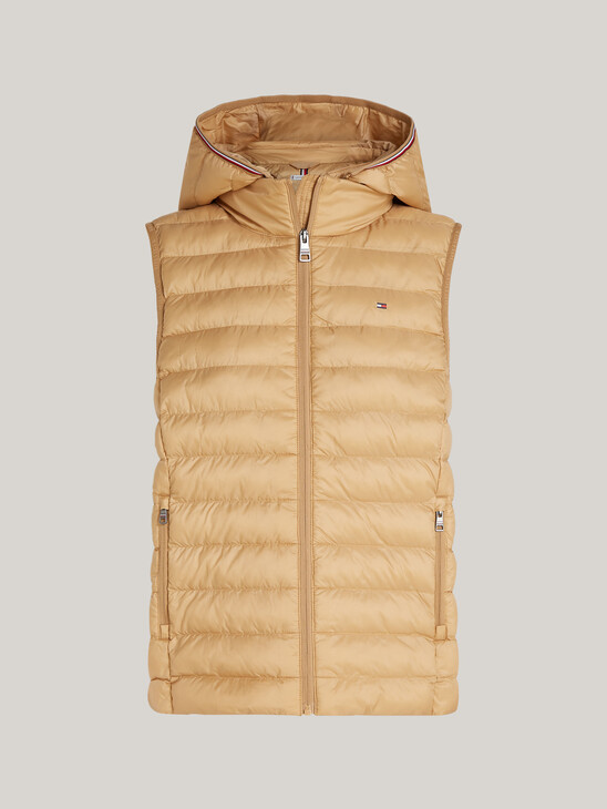 Global Stripe Hooded Padded Gilet