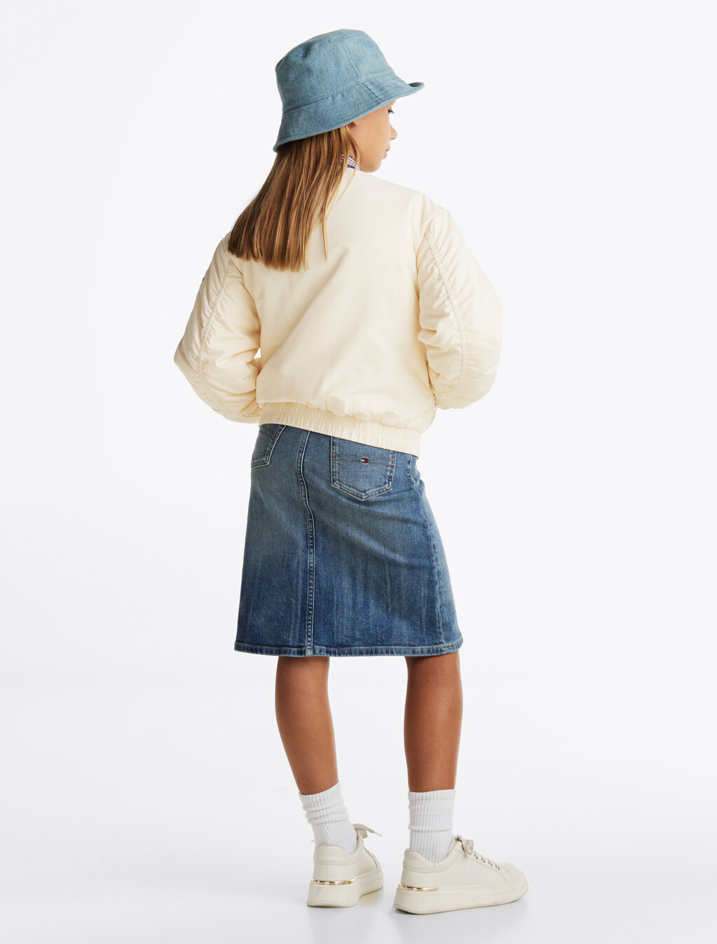 Sateen Varsity Bomber Jacket, Calico, hi-res