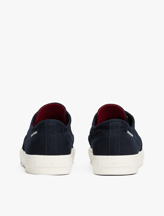 Canvas Embossed Logo Trainers