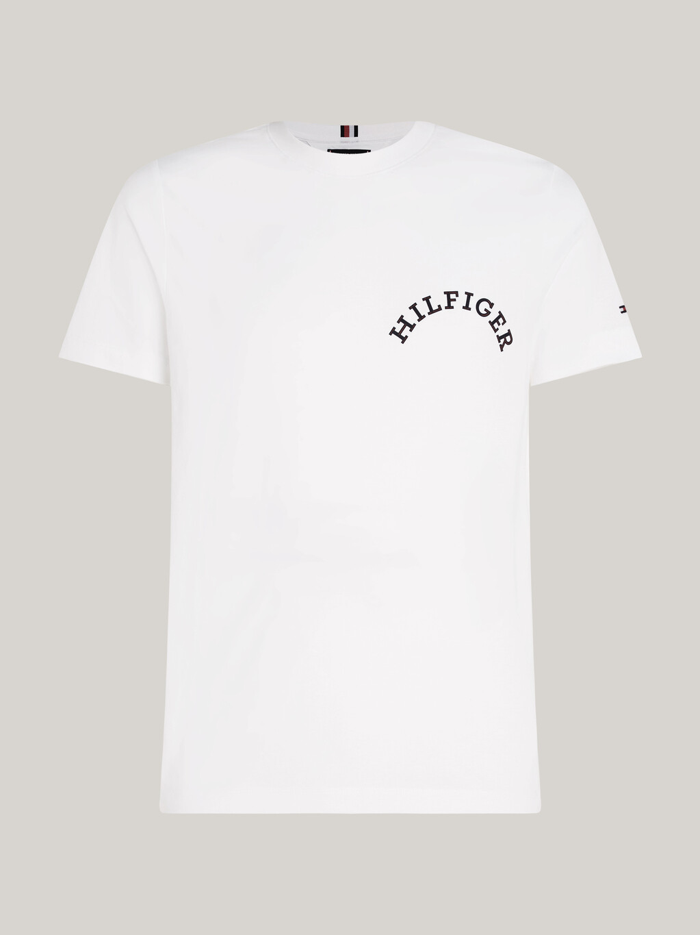 Hilfiger Monotype 背面Logo修身 T 恤, White, hi-res