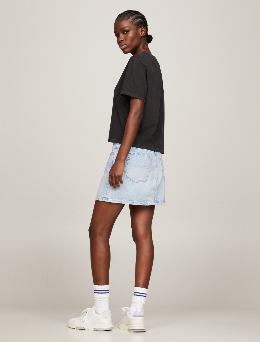 Daisy Graphic Boxy Fit T-Shirt, Black, hi-res