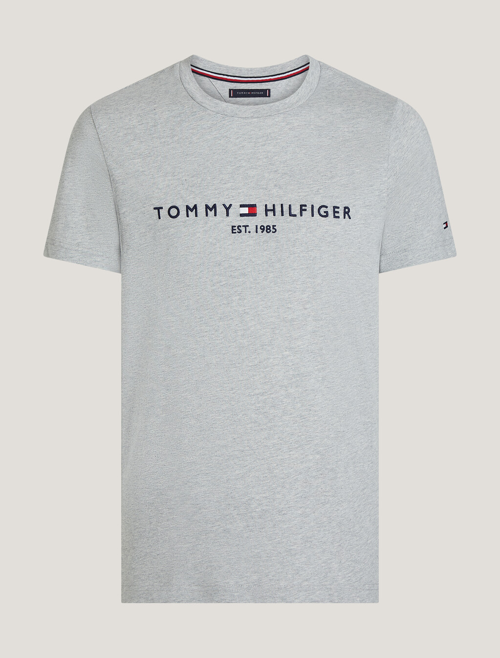 有機棉標誌上衣, Light Grey Heather, hi-res