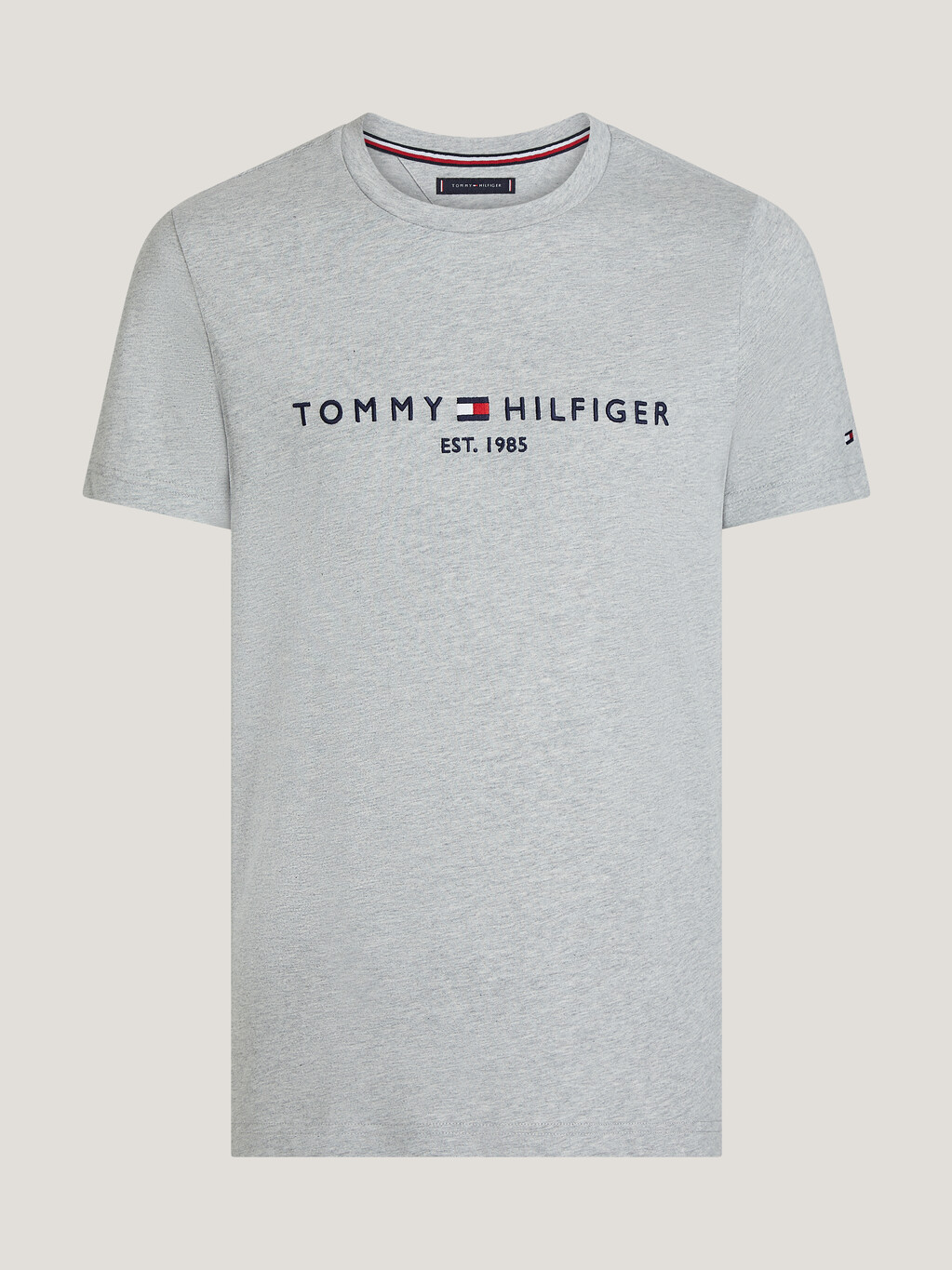 Core Tommy Logo T-Shirt, Light Grey Heather, hi-res