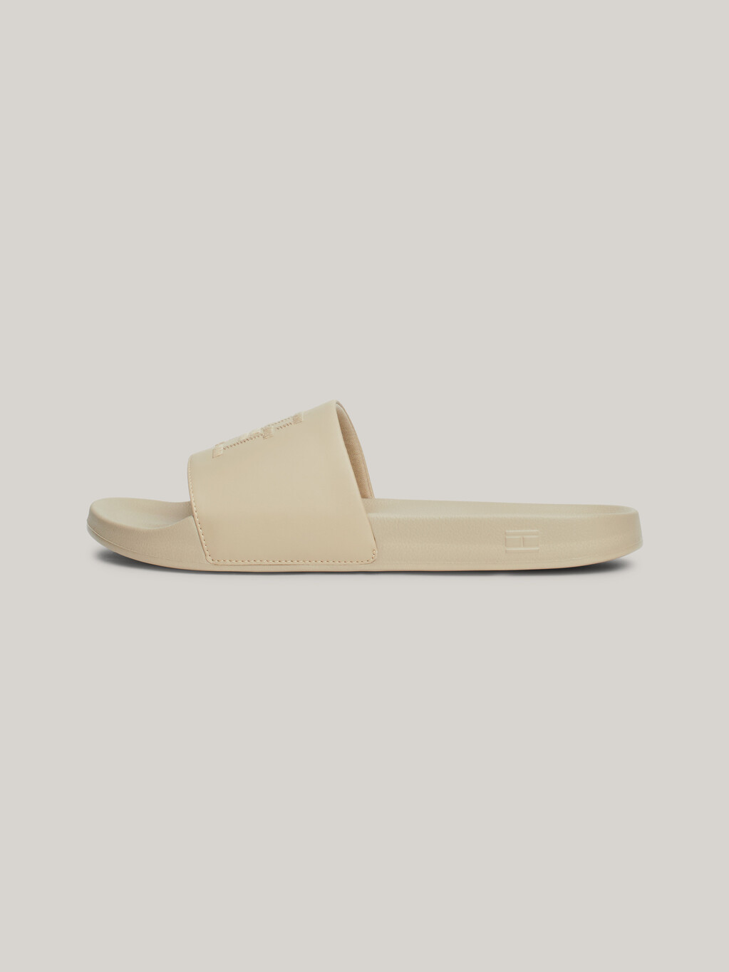 TH Monogram Embroidery Casual Slides, Beige, hi-res