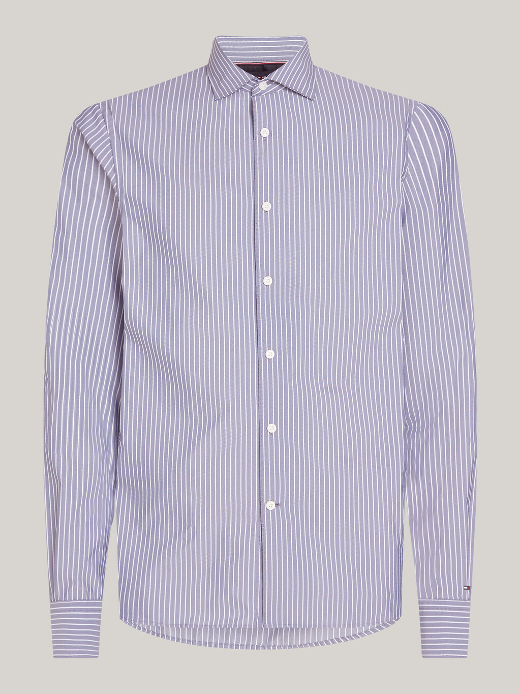 Stripe Slim Fit Shirt, Dark Navy / Optic White, hi-res