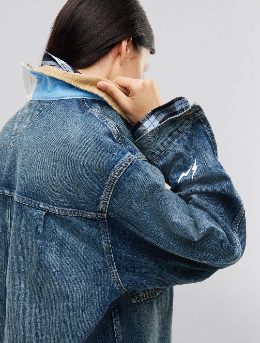 卡車款牛仔外套, Mid Wash Denim, hi-res