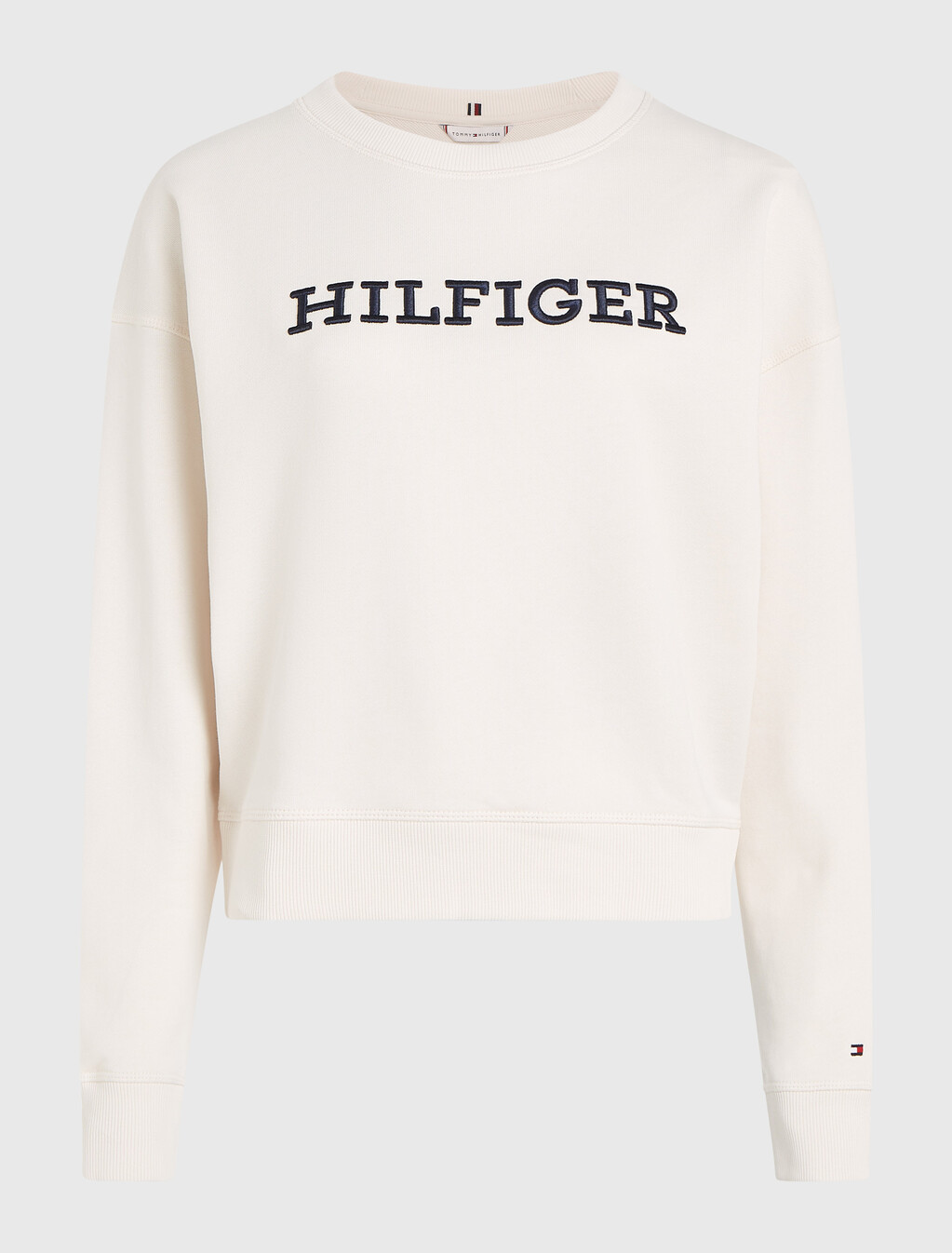 Hilfiger Monotype 刺繡運動衫, Weathered White, hi-res