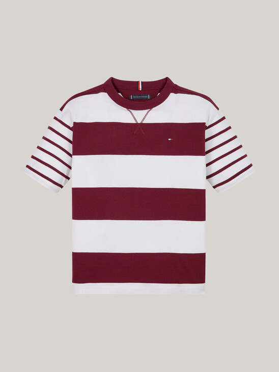 Mixed Stripe Crew Neck T-Shirt