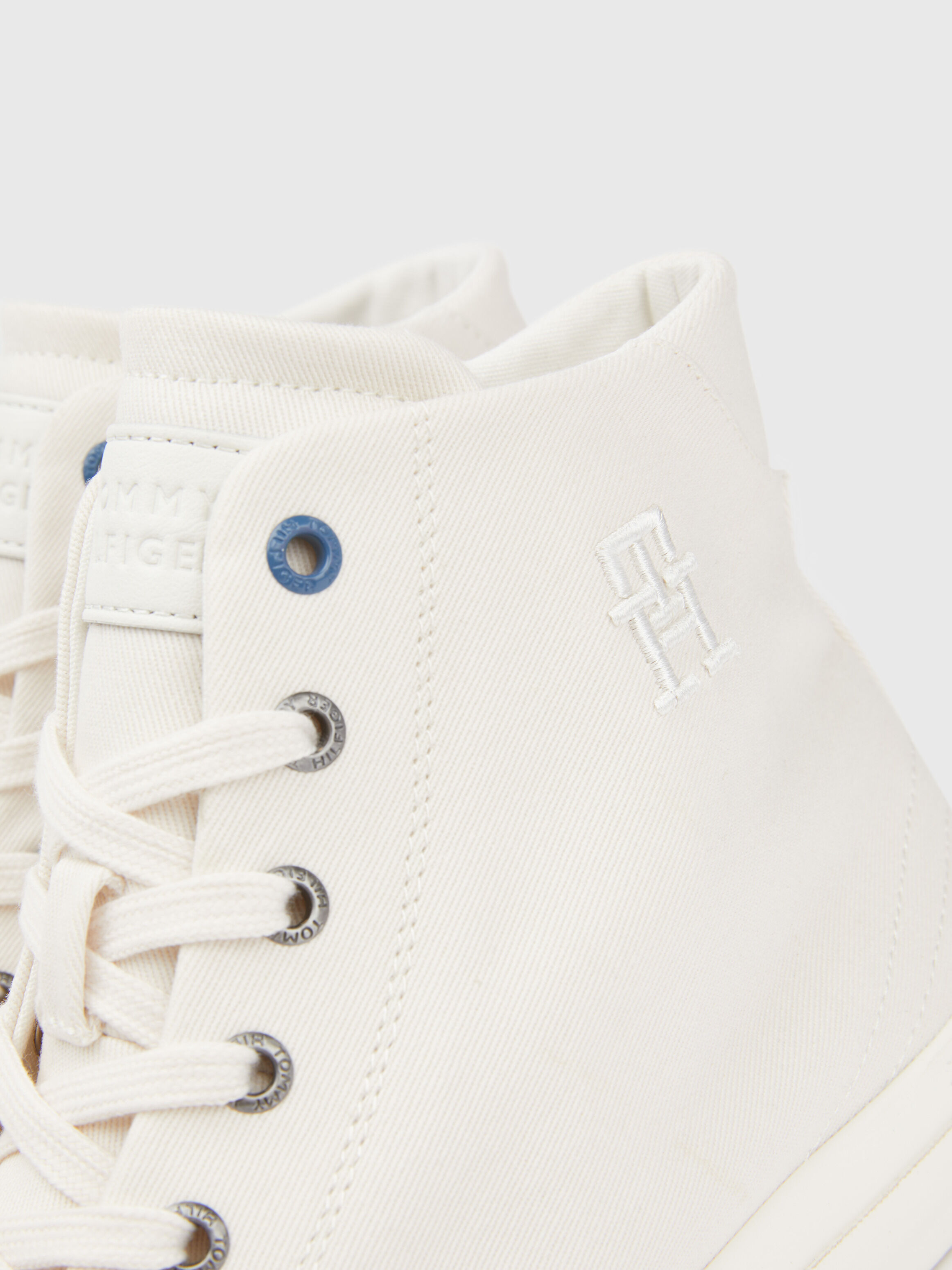 Canvas Monogram High Top Trainers Tommy Hilfiger