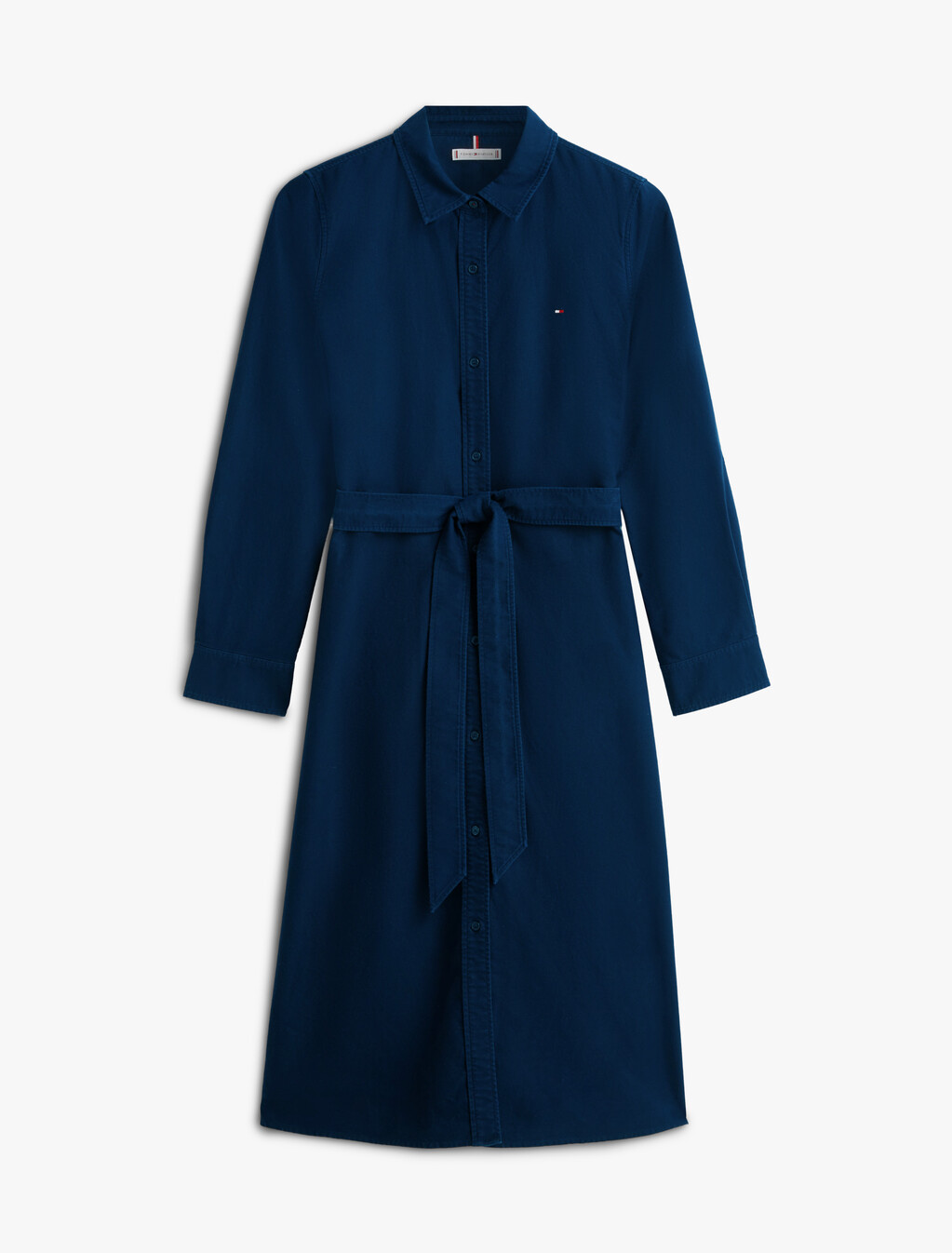 亞洲版型牛津棉洋裝, Dark Night Navy, hi-res