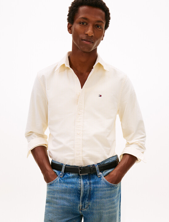 亞洲版型經典條紋牛津襯衫