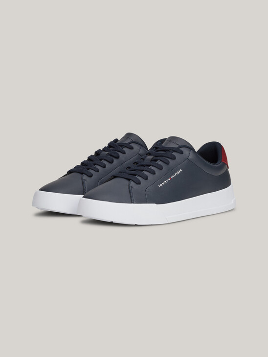 Pebble Grain Logo Court Trainers