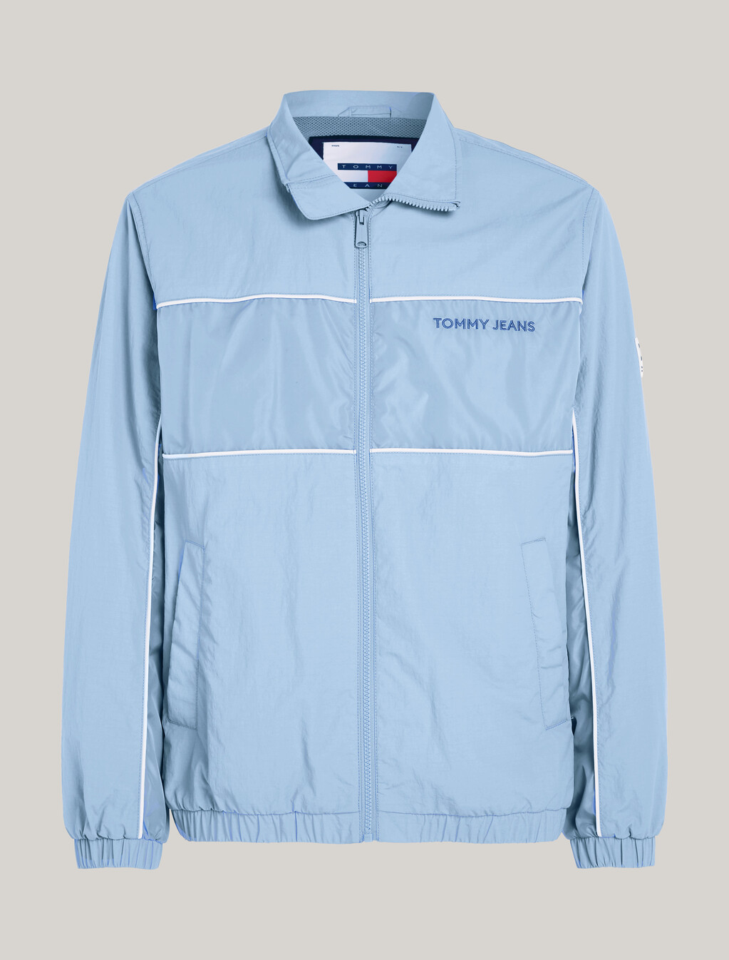 Essential Piping High Neck Jacket, Moderate Blue, hi-res