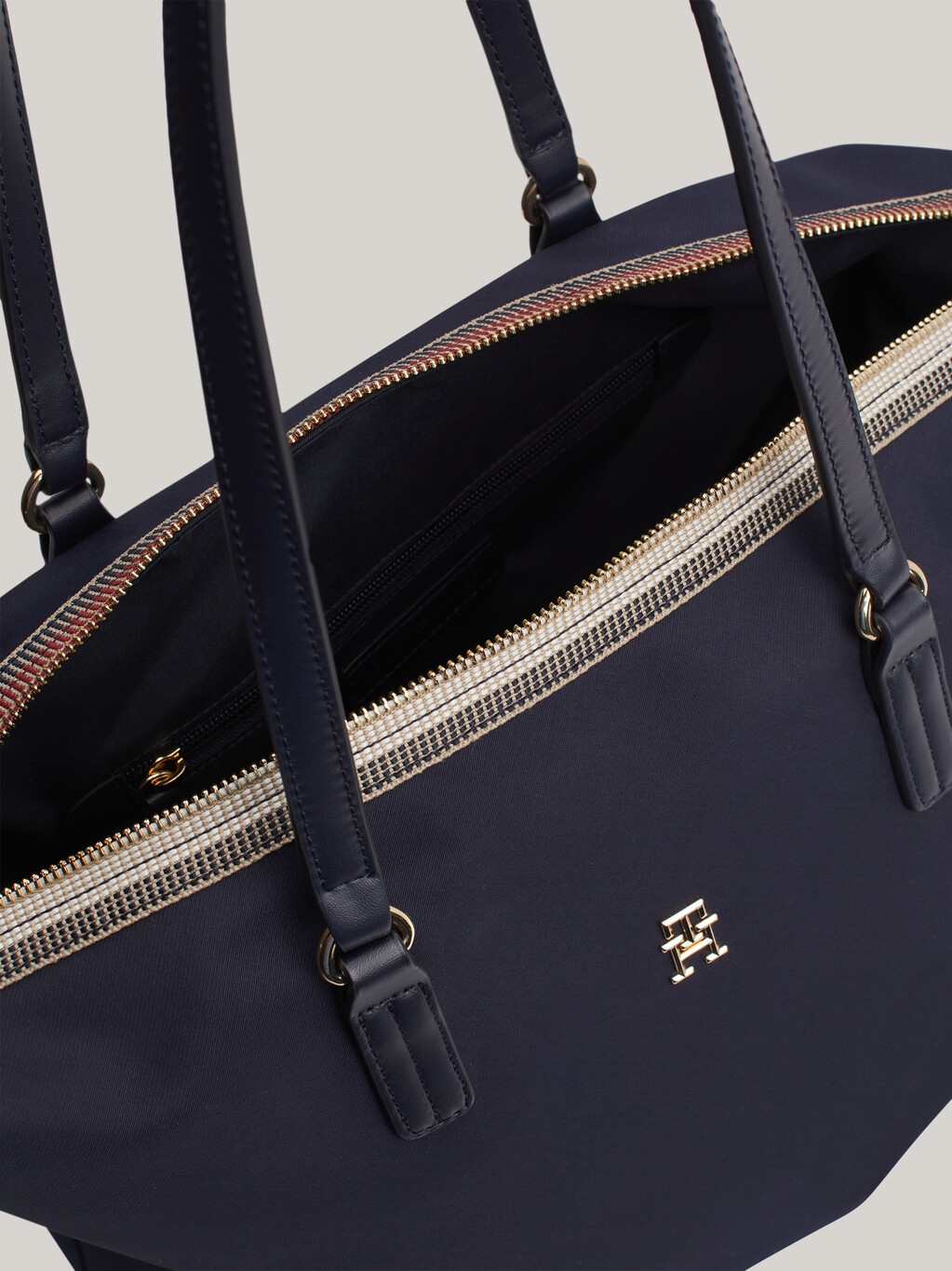 Signature Zip Tote, Space Blue, hi-res