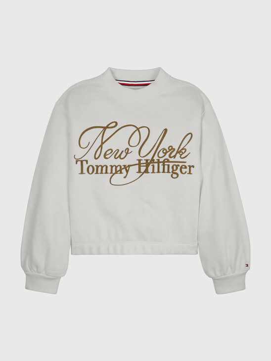 Girls Tommy New York Script Sweatshirt