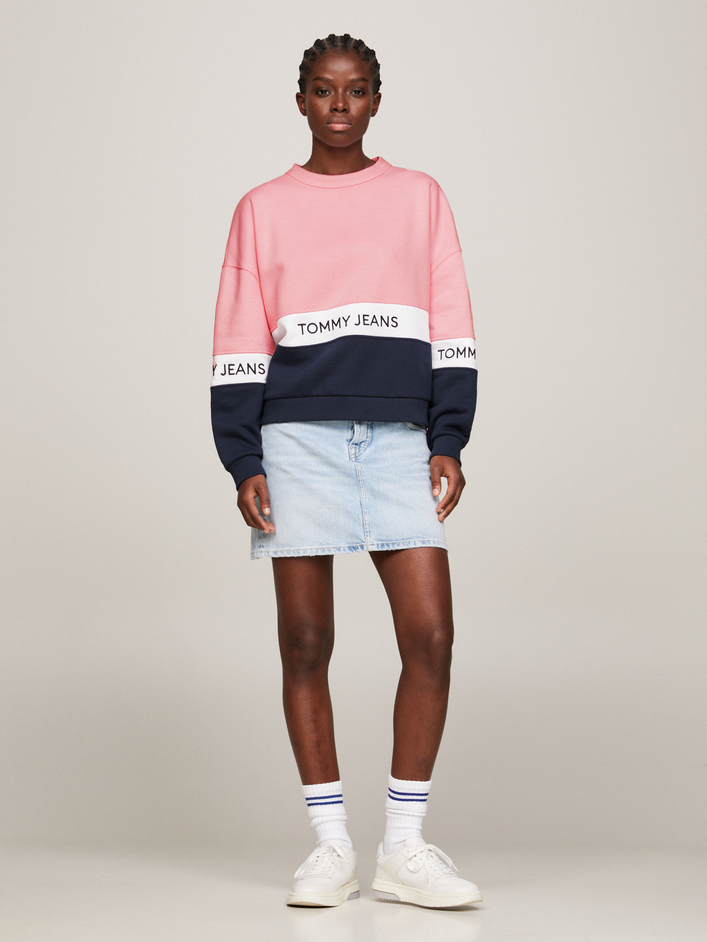 Tommy hilfiger sale colour block sweatshirt