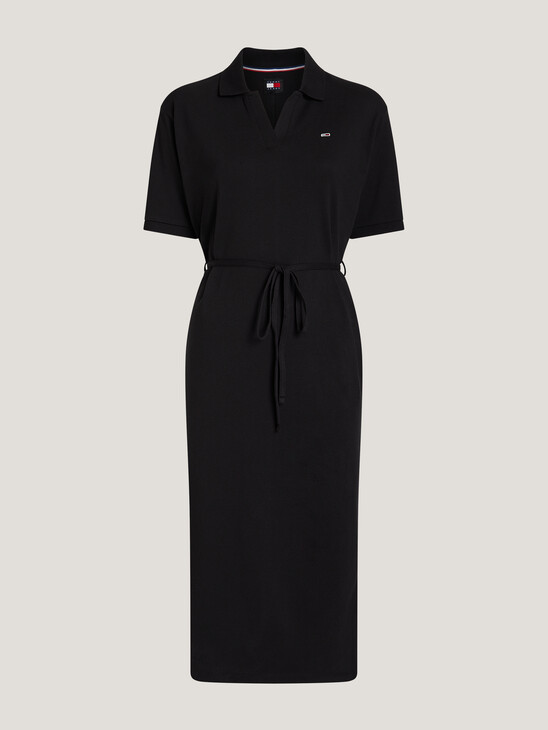 Belted Midi Polo Dress