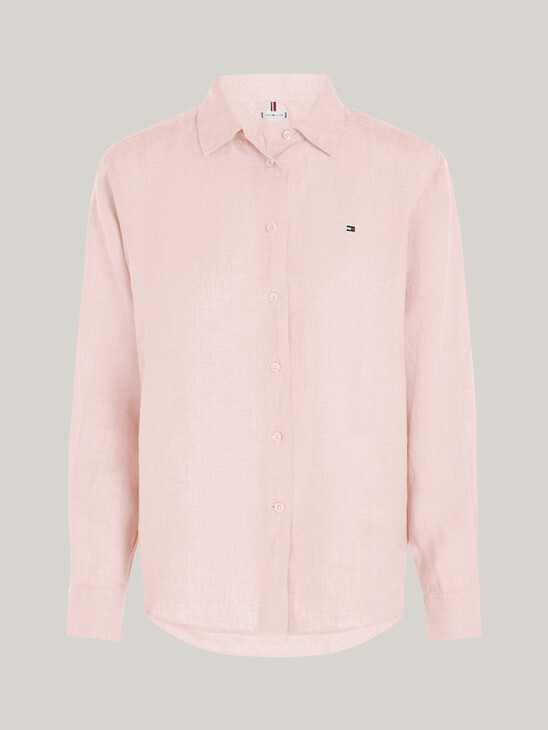 LINEN RELAXED SHIRTWhimsy Pink