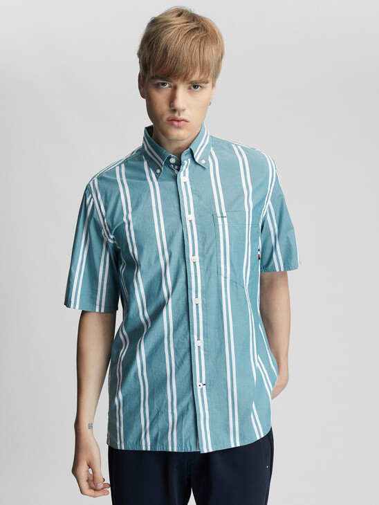 Airy Poplin Double Stripe Shirt