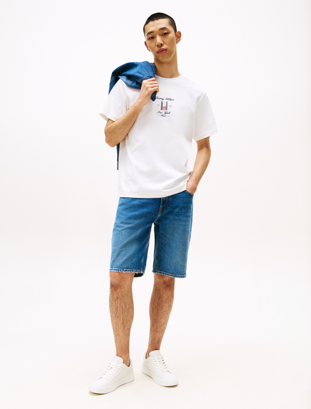 季節主打標誌 T 恤, White, hi-res