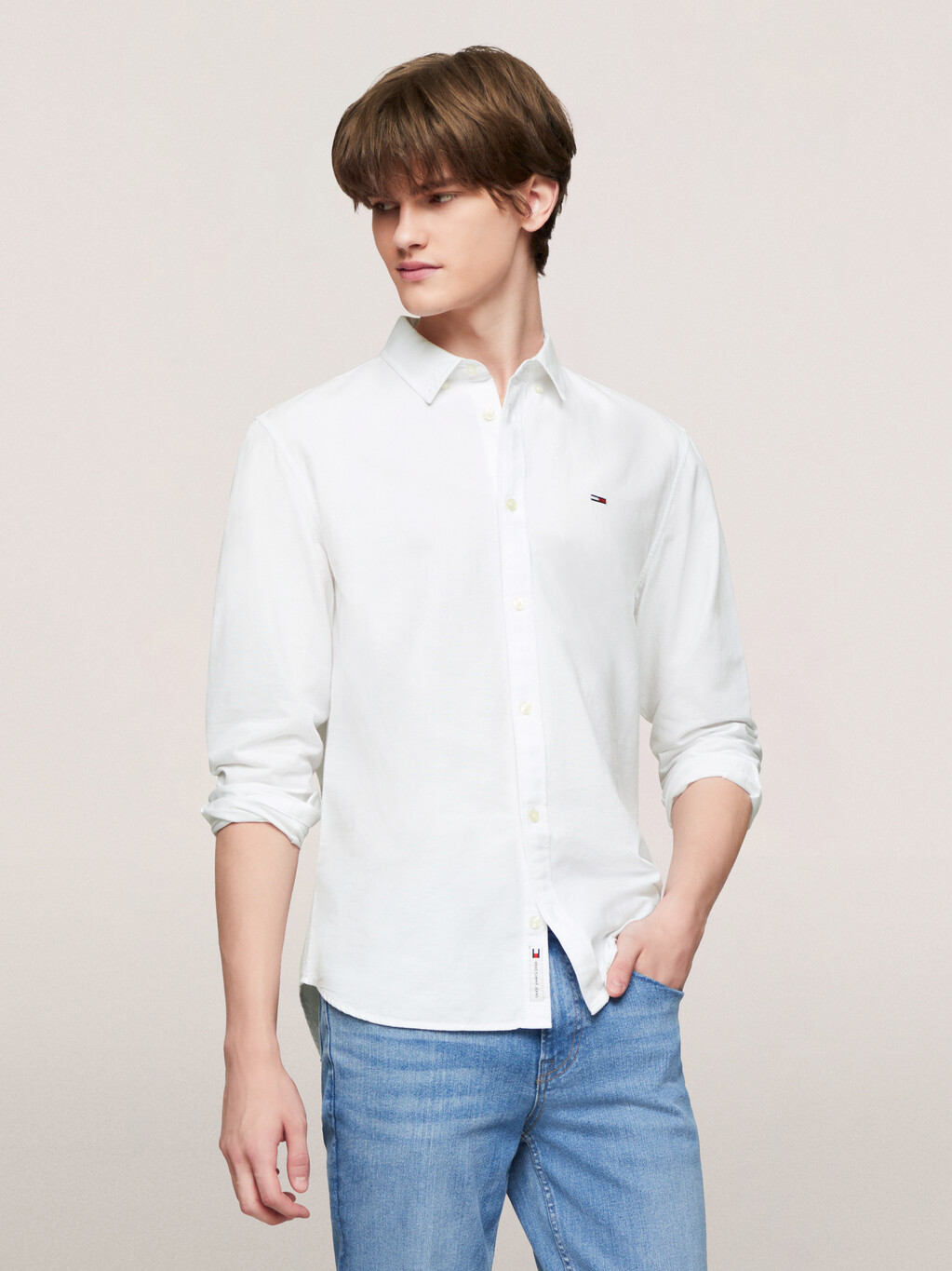 Regular Oxford Shirt, White, hi-res