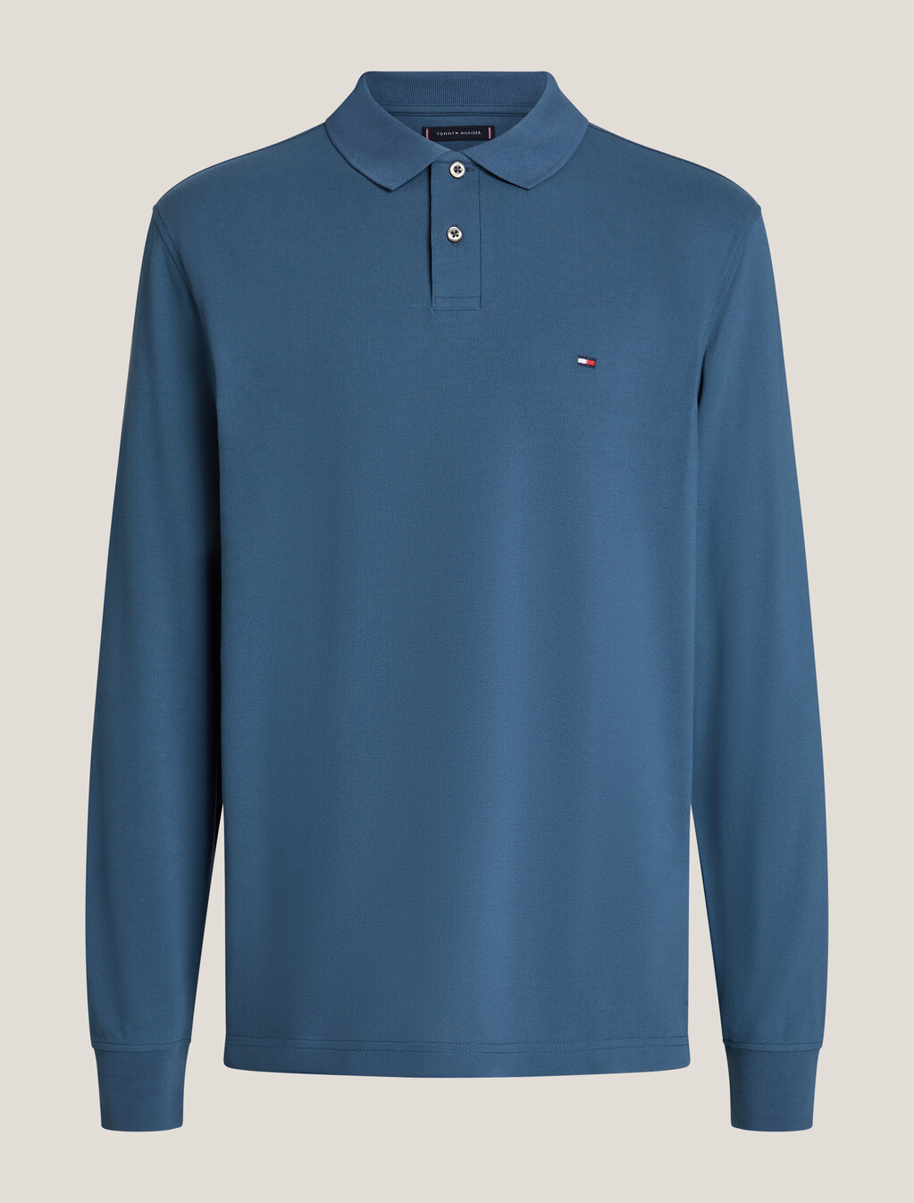1985 Collection Regular Long Sleeve Polo, Aegean Sea, hi-res