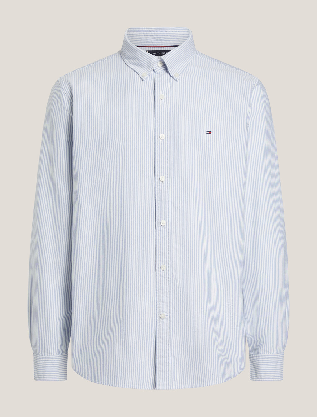 Stripe Organic Cotton Oxford Shirt, Shirt Blue / White, hi-res