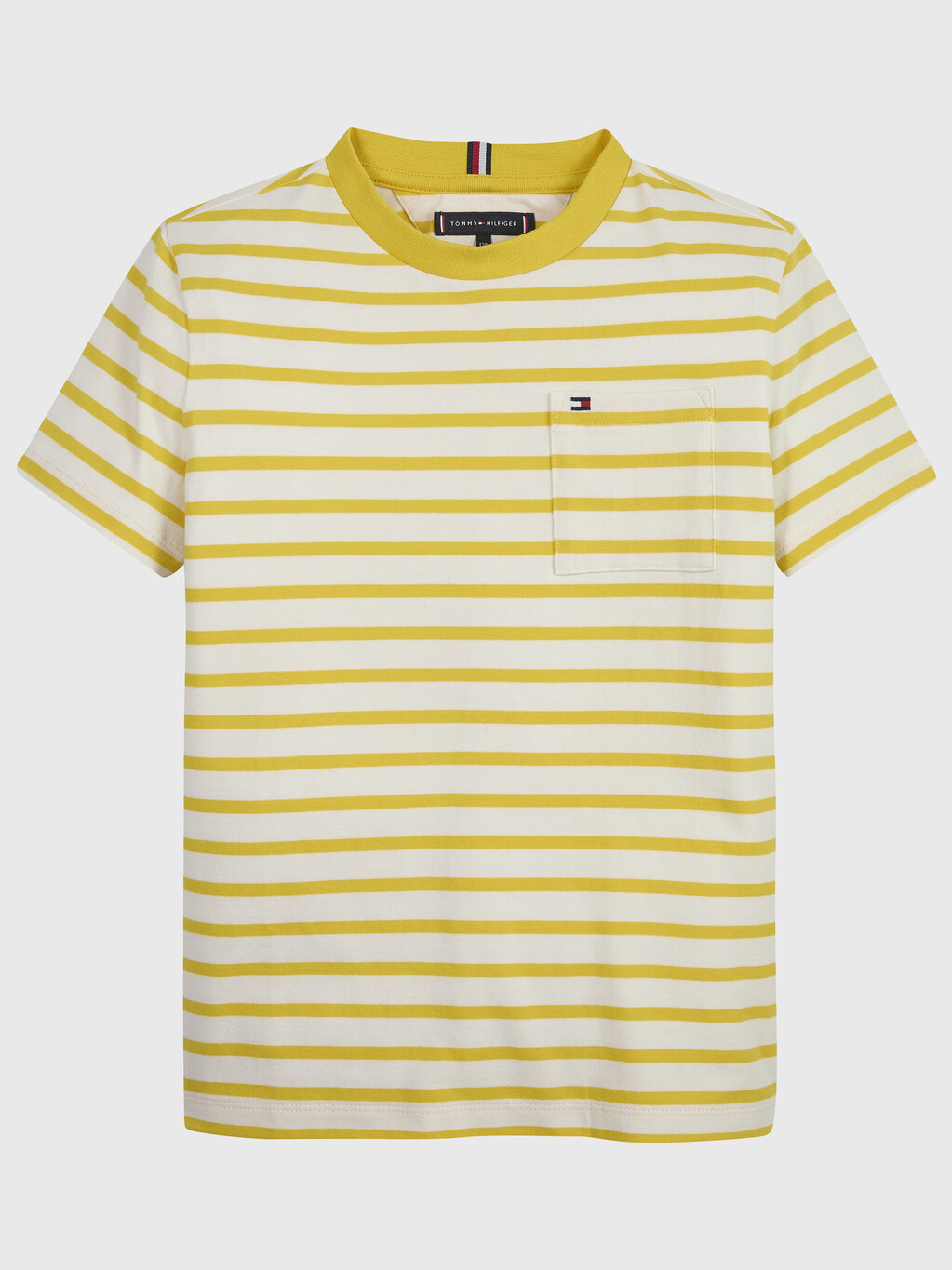 Breton Stripe Pocket T-Shirt, Star Fruit Yellow, hi-res