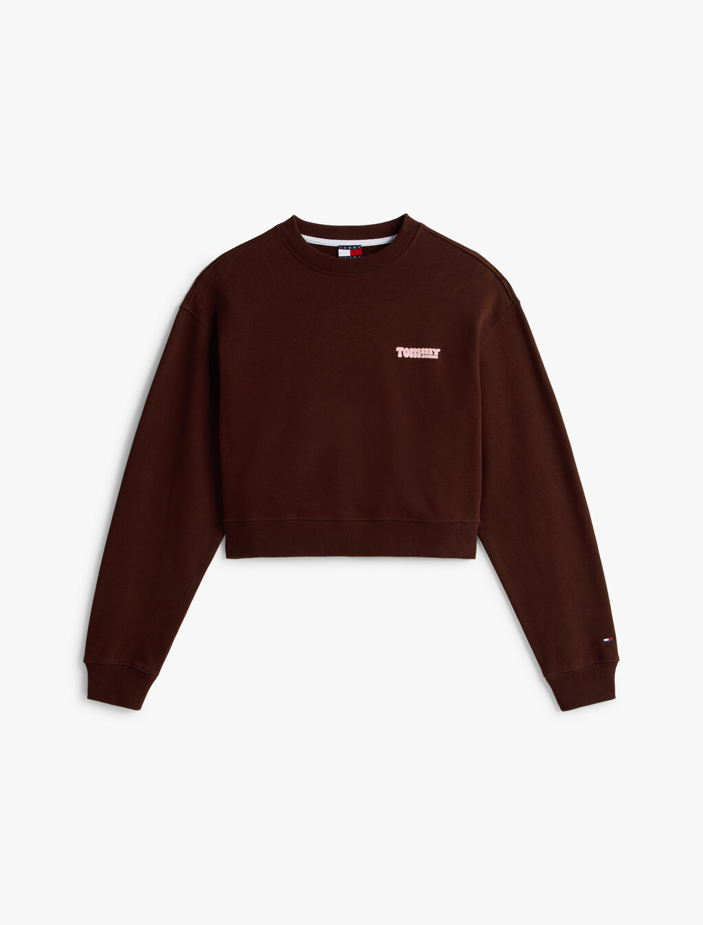 Relaxed Cropped Sweatshirt, Rich Brown, hi-res