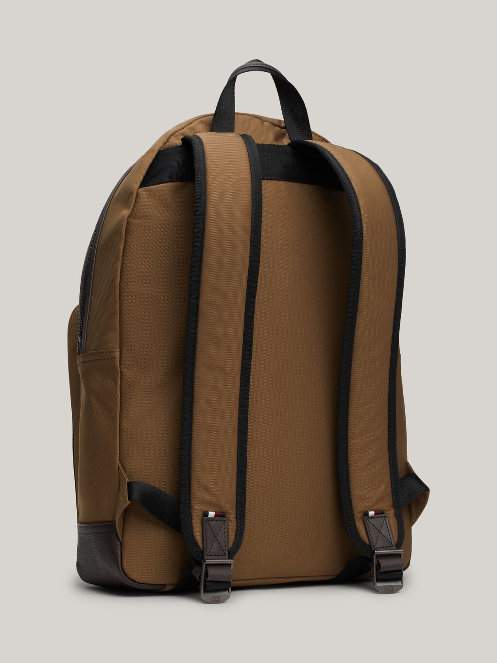 Casual Logo Patch Dome Backpack, Brown Olive, hi-res