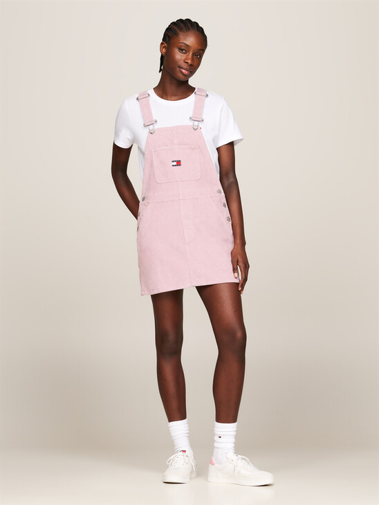 Corduroy Mini Dungaree Dress