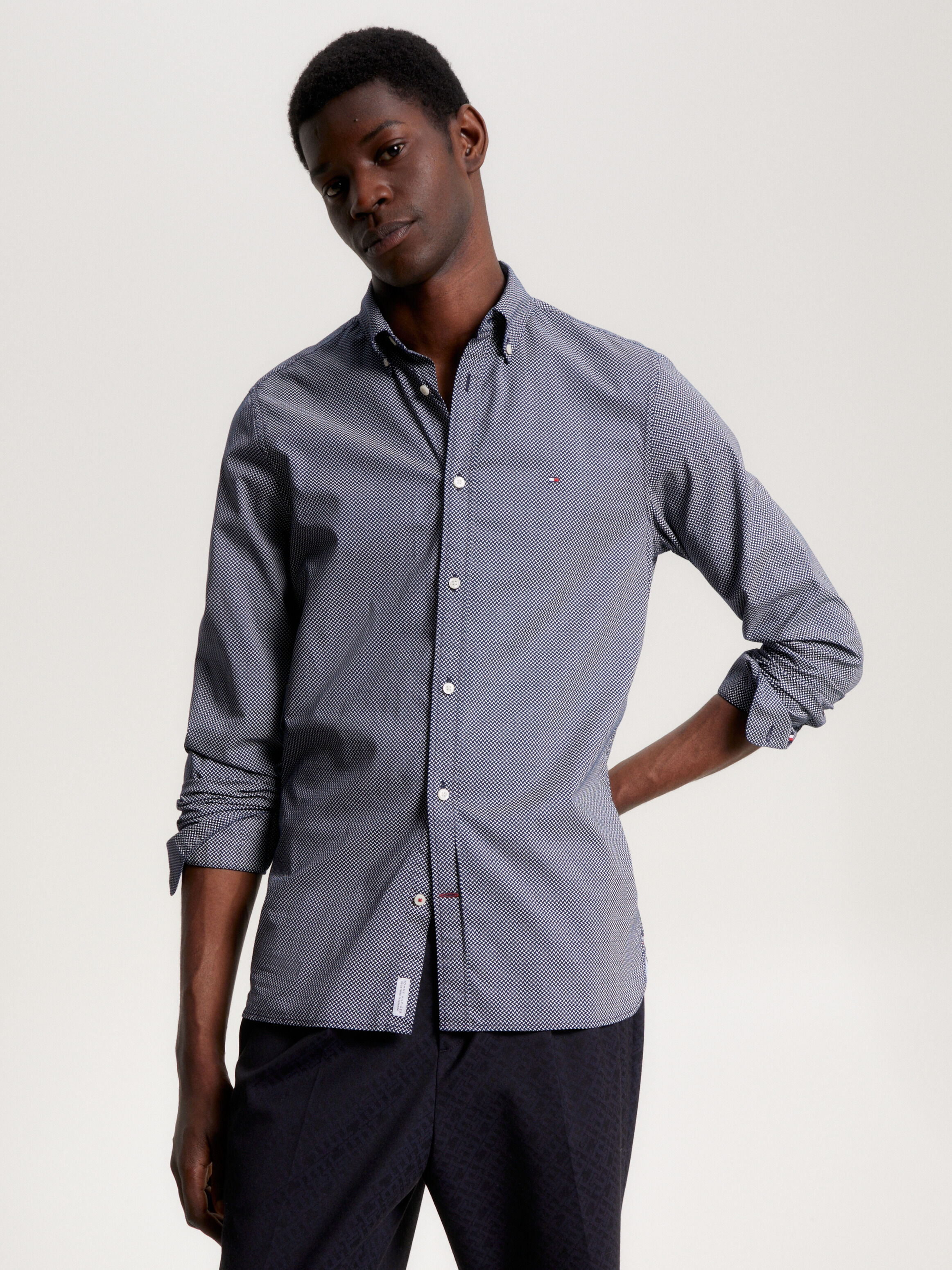 Tommy slim fit shirt deals