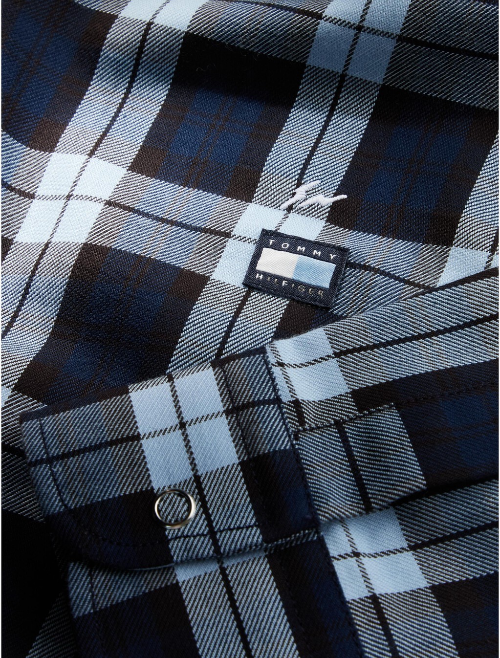 標準版型格紋襯衫, Navy Blue Check, hi-res