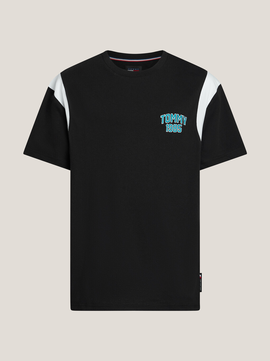 Tommy 1985 學院風 T 恤, Black, hi-res